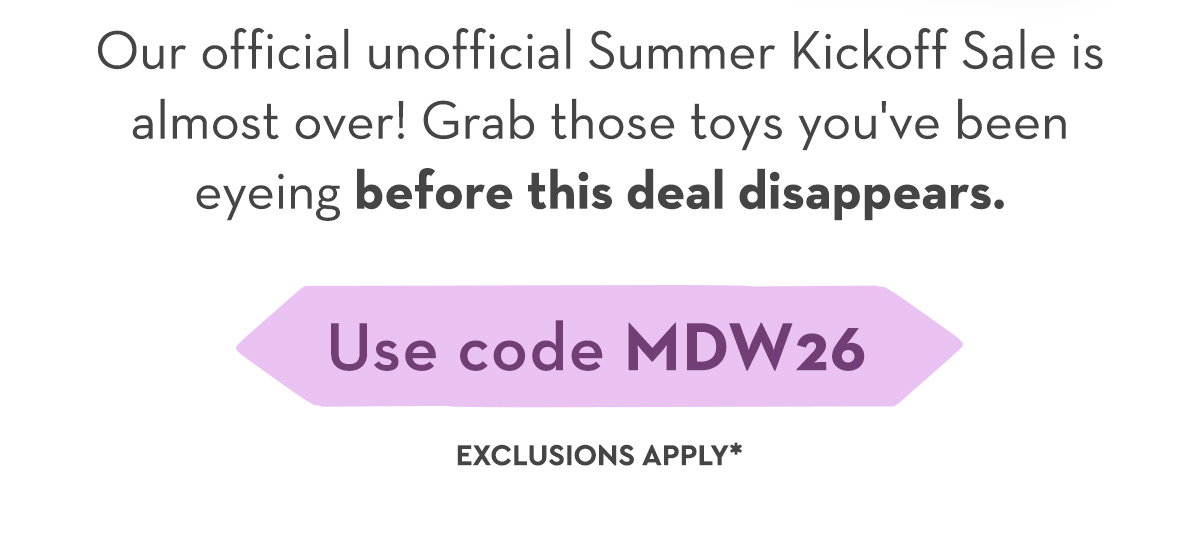Use code: MDW26