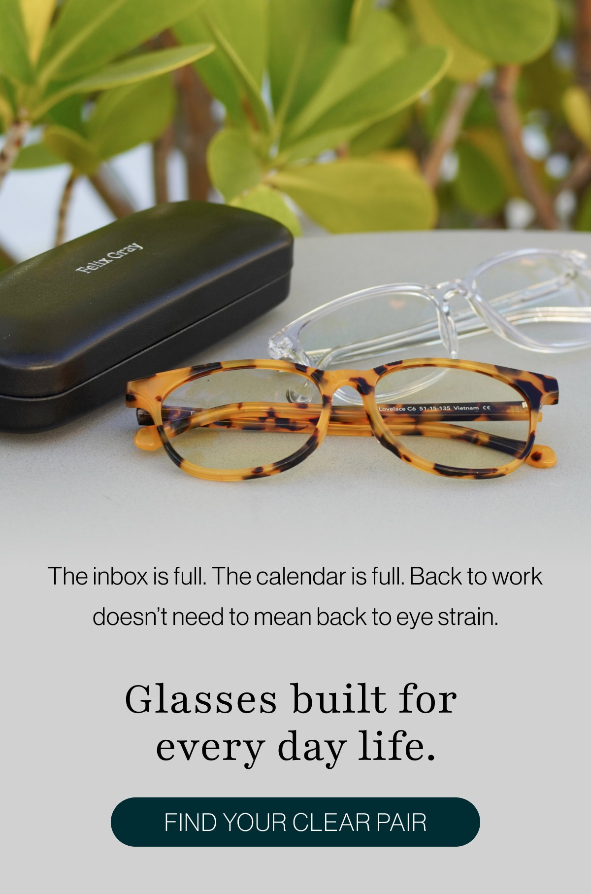 The inbox is full. The calendar is full. Back to work doesn't need to mean back to eye strain.