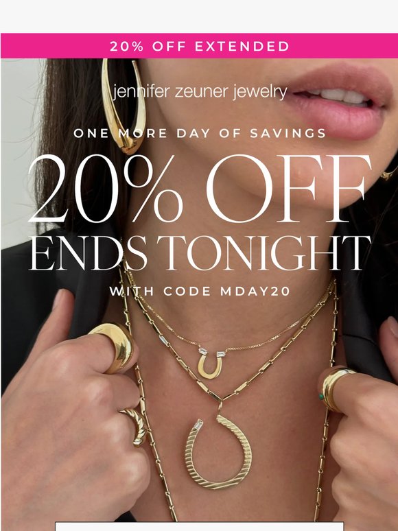 In Case You Missed It! 20% Off for One More Day!