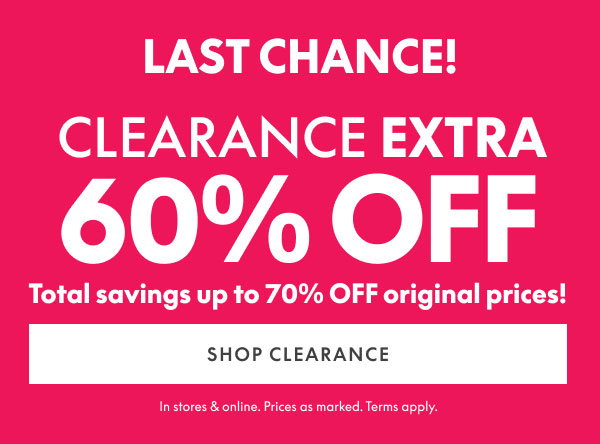60% Off Clearance