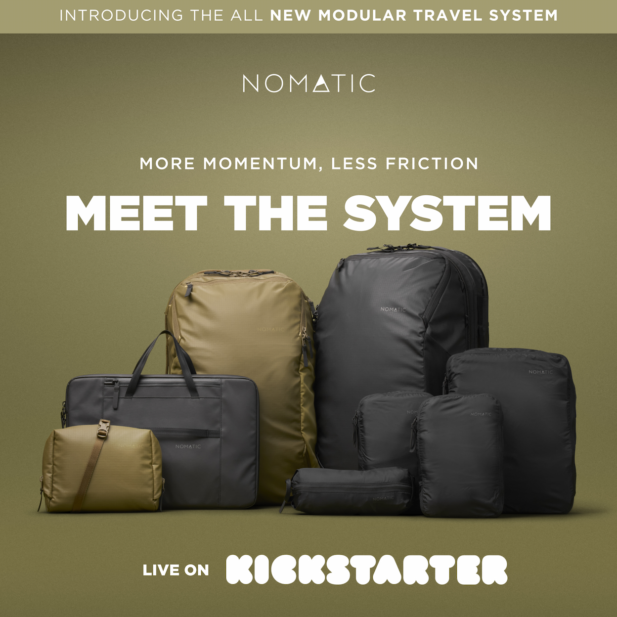 FOUR BAGS. ONE SYSTEM.  The all-new modular travel system