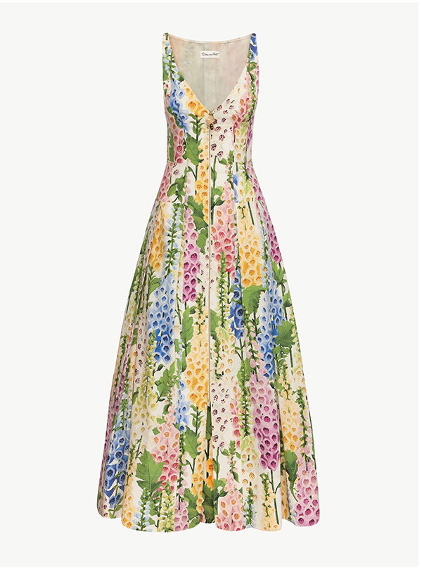 Foxglove Cotton Poplin Dress