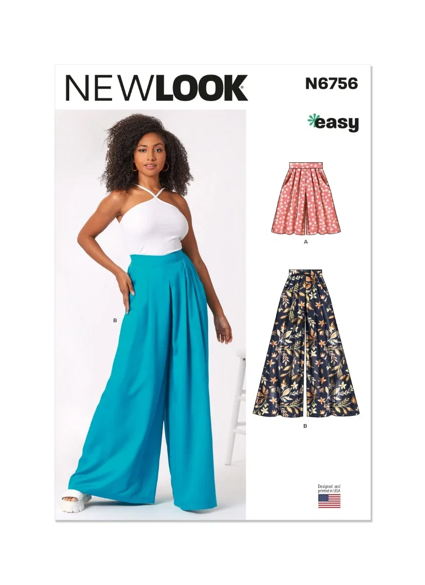 Image of New Look Sewing Pattern 6756 Misses' Shorts and Pants  10-22