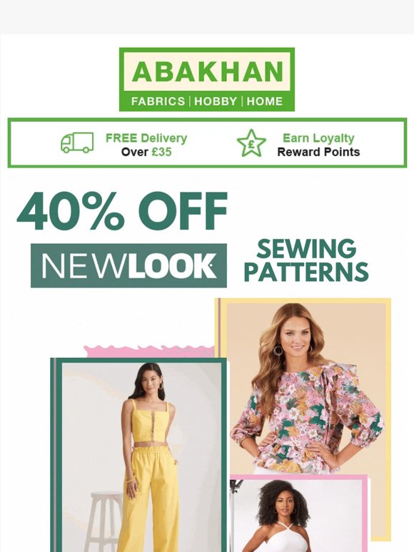 One Day Only — Save 40% on New Look Sewing Patterns