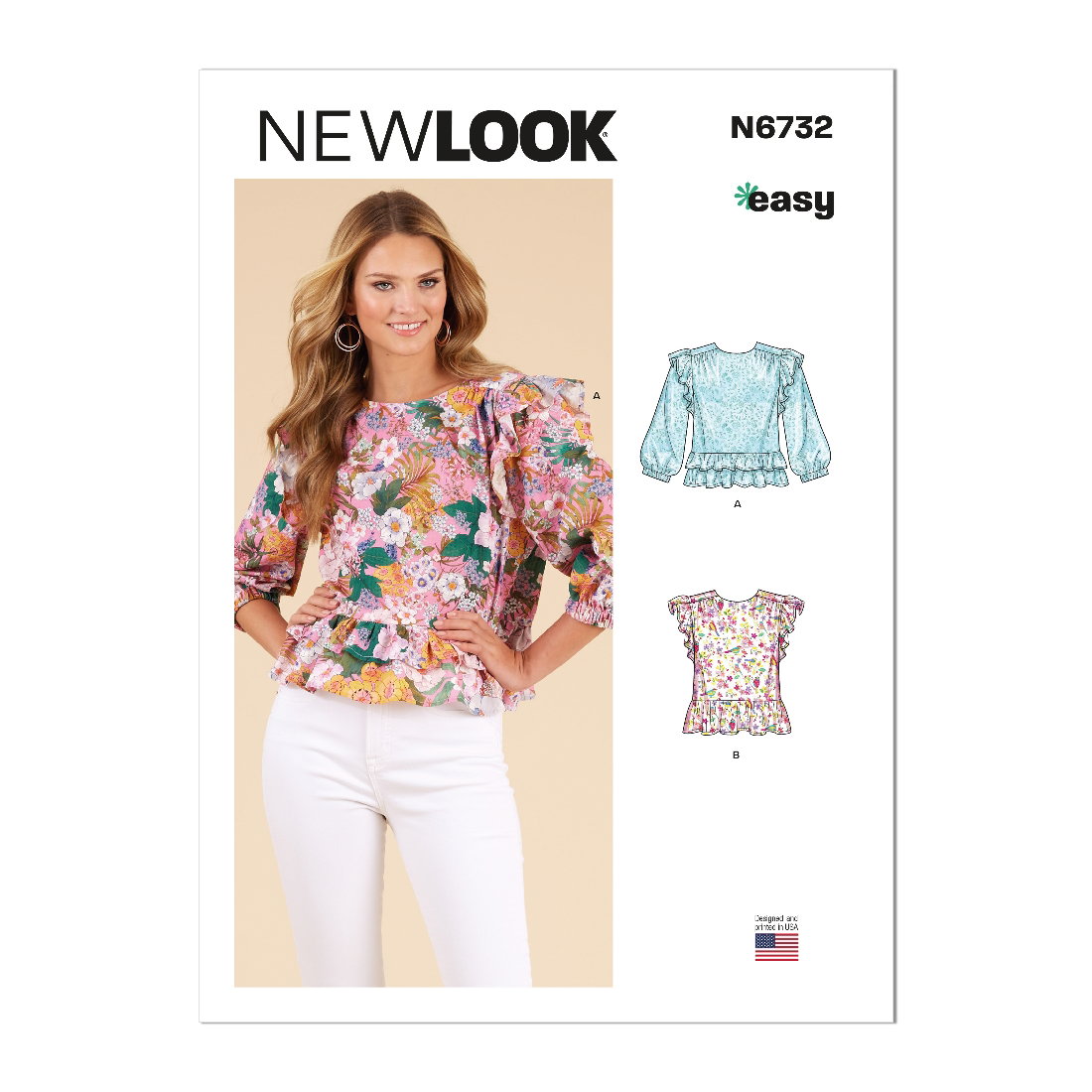 Image of New Look Sewing Pattern 6732 (N) - Misses Tops 6-18 UN6732A 6-18