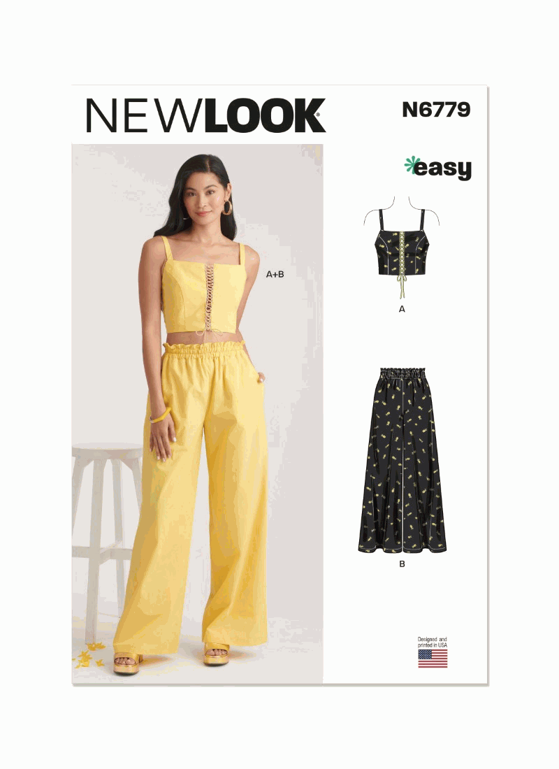 Image of New Look Sewing Pattern 6779 Misses Bra Top and Pants  XS-XL
