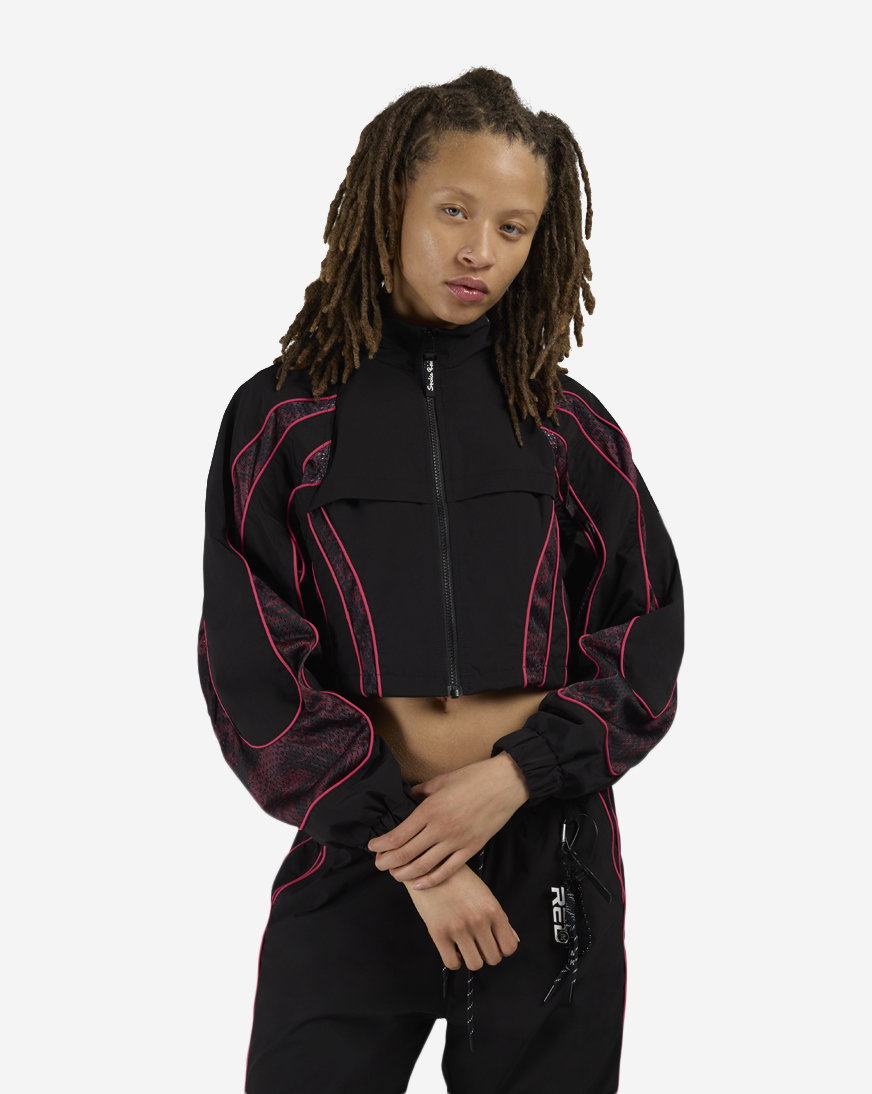Mesh Insert Woven Track Jacket