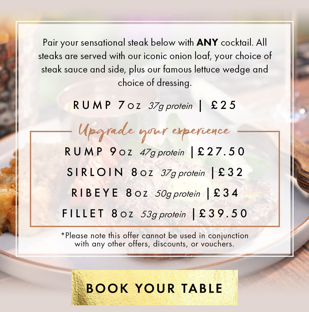 Join us for a steak & cocktail
