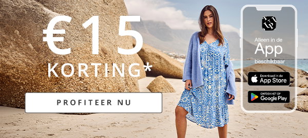 €15 korting op je bestelling in onze app
