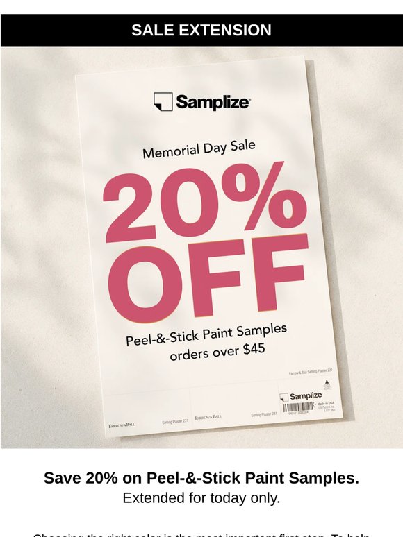 Surprise Sale Extension! Last Chance: 20% Off Ends Tonight