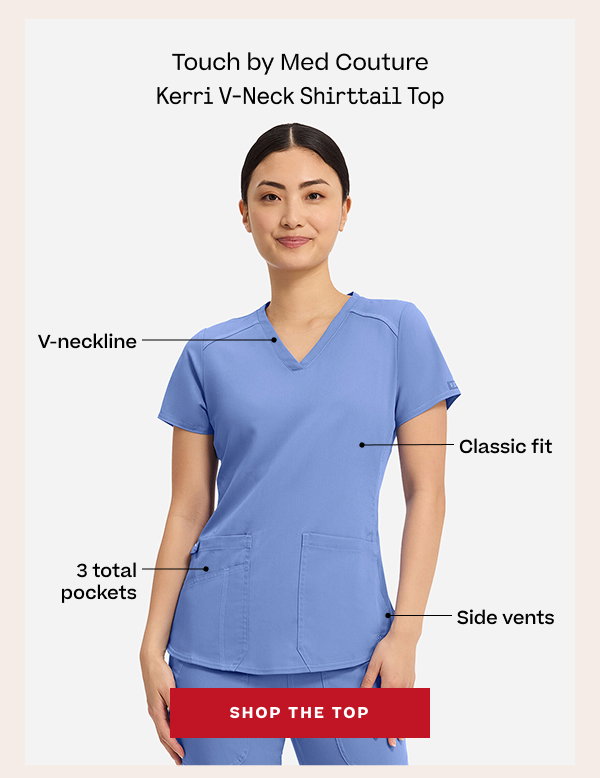 Kerri V Neck Shirttail Top. Shop Now.