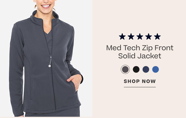 Med Tech Zip Front Solid Jacket. Shop Now.