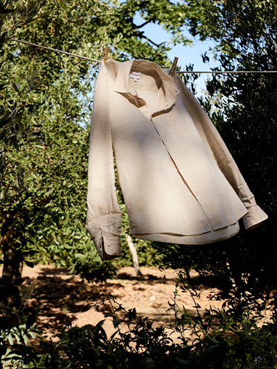 Men's Linen Shirt in Sand