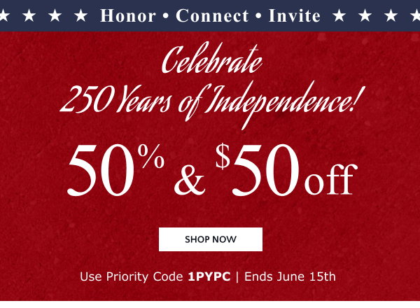 Celebrate 250 Years of Independence - Shop Now