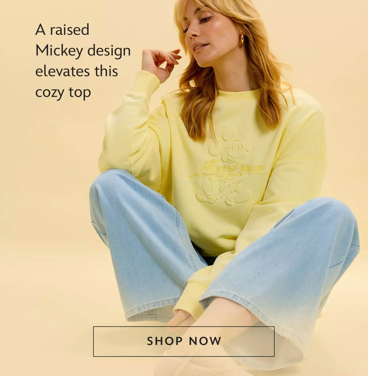A raised Mickey design elevates this cozy top | Shop Now.