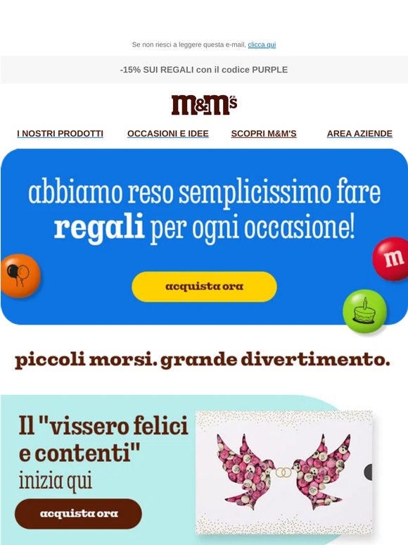 Solo perché ti va, -15% sui regali!