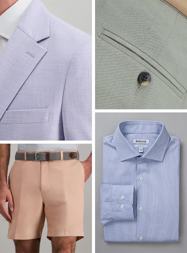 A set of photos show new Haggar styles