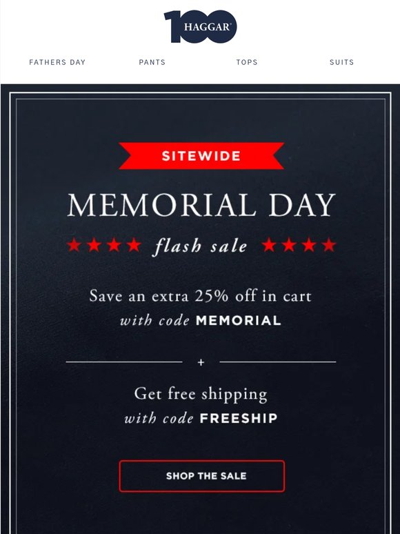 Ends TODAY! Shop the Memorial Day Sale