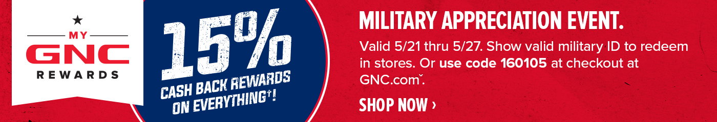 MILITARY APPRECIATION EVENT 15% CASH BACK REWARDS
