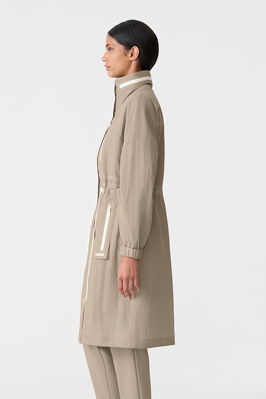 MAKAYLA Knee-Length Seam-Sealed Rain Jacket
