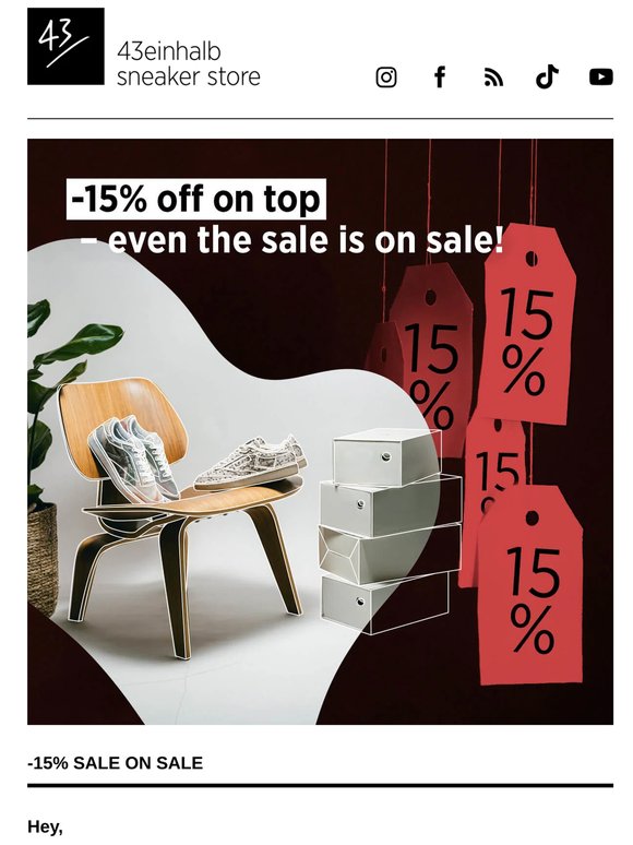 ⚡ -15% Sale on Sale