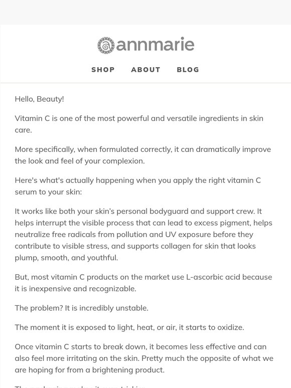 Don’t Miss 25% Off + FREE $90 Vitamin C Elixir