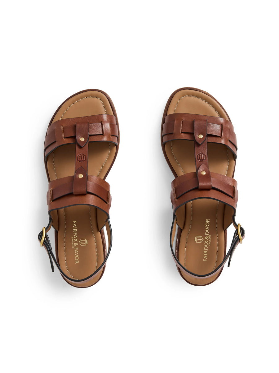 Trimingham Tan Leather Sandals