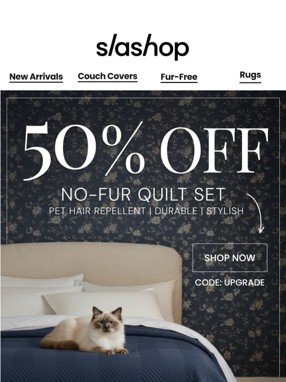 Fwd: Meet your next purchase - 🔥50% Off No-Fur Quilts