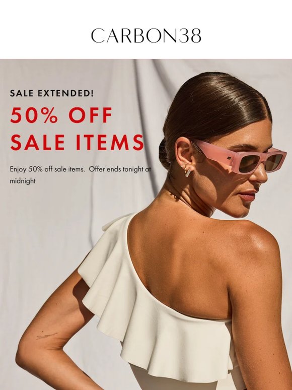 Extended! Shop 50% off.