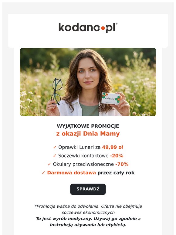 Dzień Mamy 💐  teraz oprawki już od 49,99 zł i soczewki aż -20%