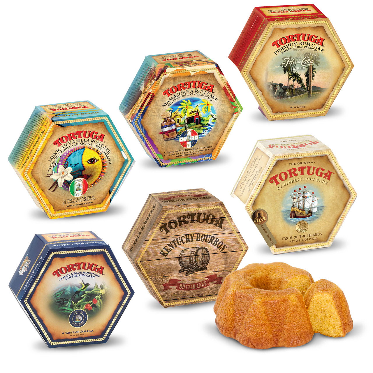 Image of Assorted Mini Spirit Cakes - Variety 6 pack (4oz)