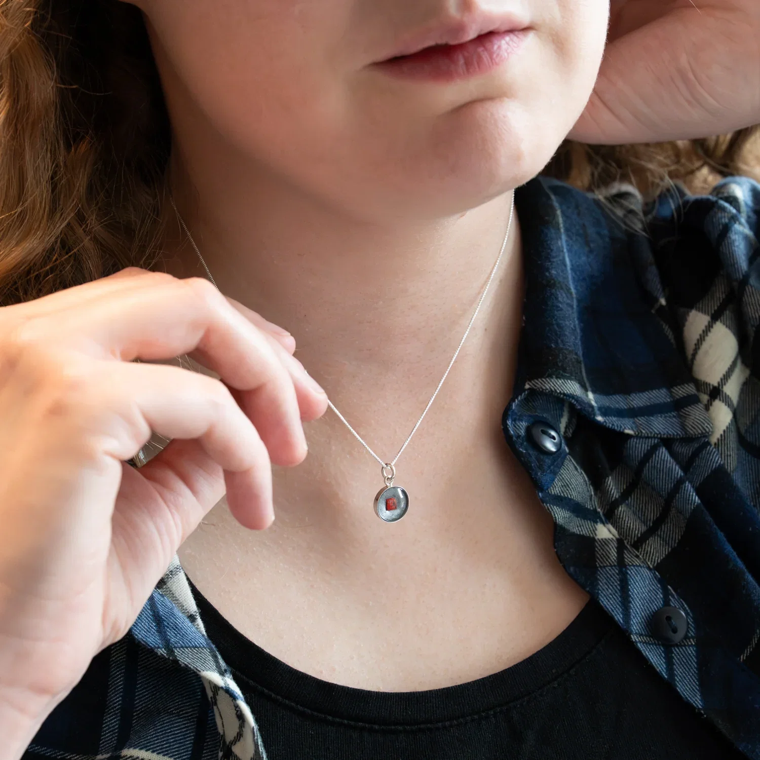Image of Amelia Earhart Vega 5B Red Fabric Pendant