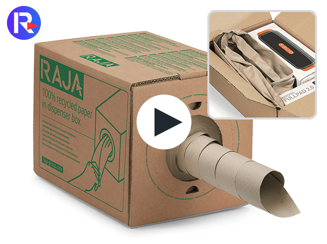 RAJA Paper Void fill in a Dispenser Box