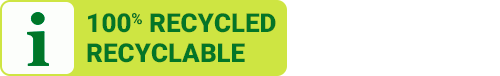 100% RECYCED - RECYCLABLE