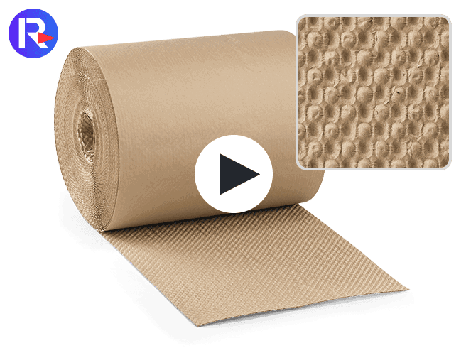 RAJA Recycled Paper Bubble Wrap Rolls