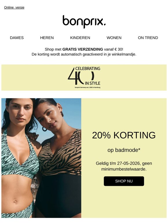 20% korting op badmode 🩱🌴