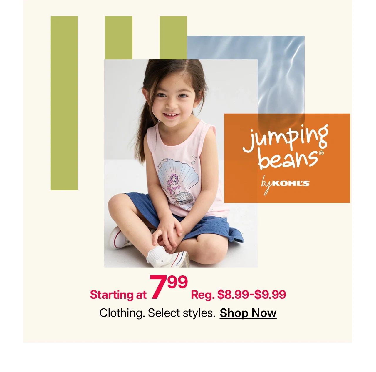 starting at $7.99 clothing