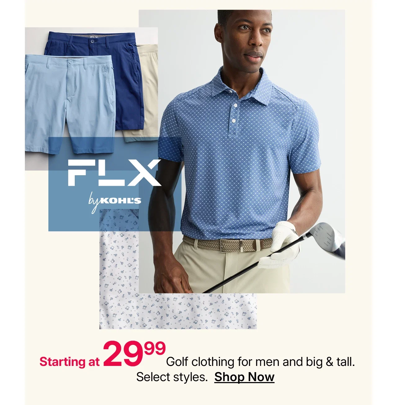 starting at $29.99 clothing for men