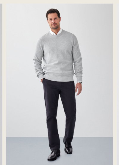 Cotton Textured Crew Knit