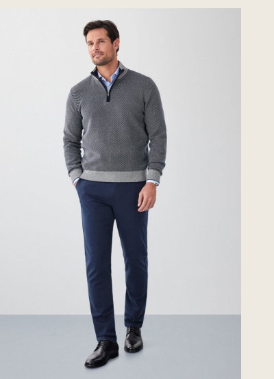 Twill High Flex Half Zip Knit