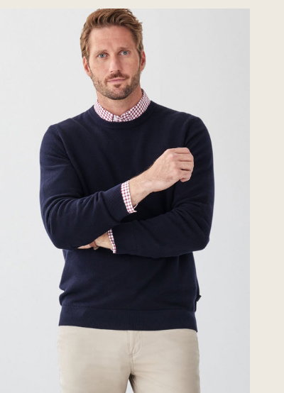 Cotton Textured Crew Knit