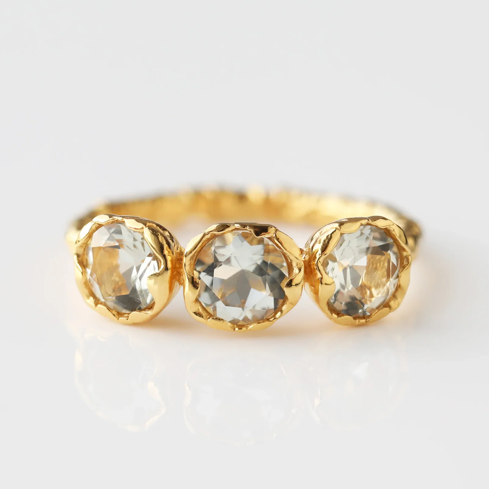 Image of Andie Molten Green Amethyst Ring