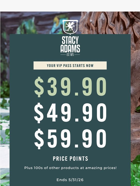 VIP Sale: $39.90, $49.90 & $59.90 Price Points