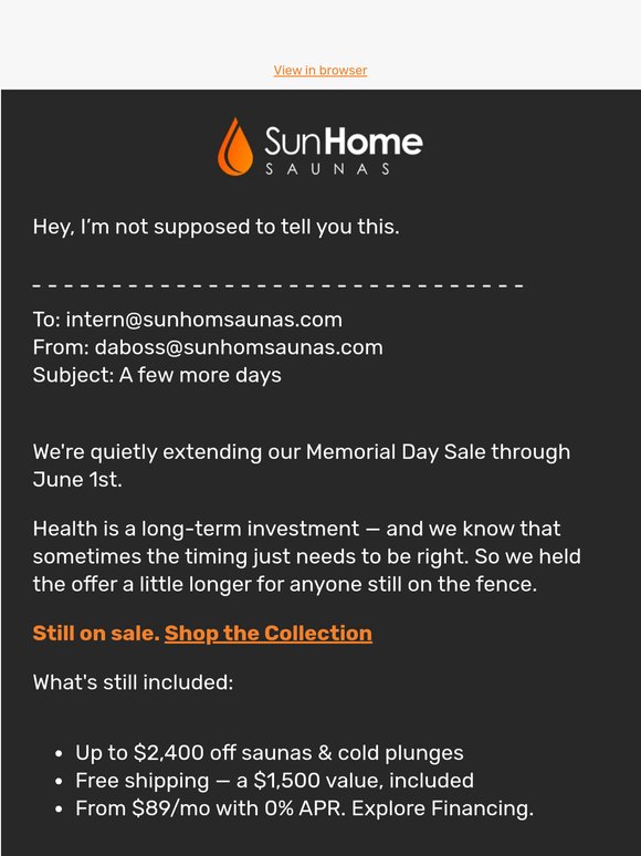 FWD: Don’t tell our customers yet