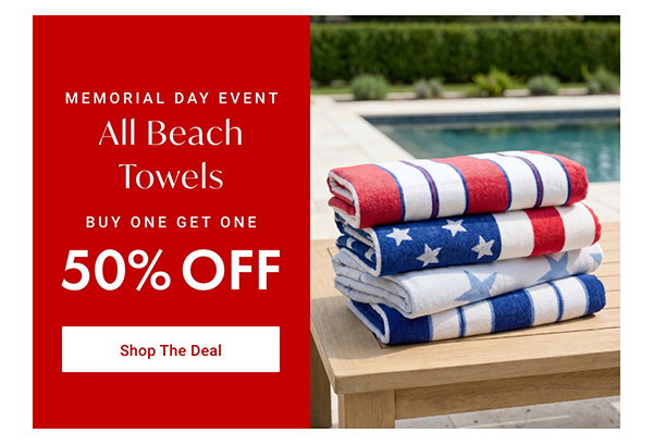 All Beach Towels - BOGO 50% OFF - Shop The Deal