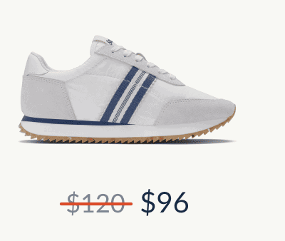 Womens Royal Runner in Fresh White