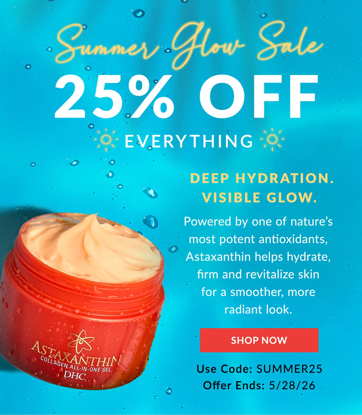 Astaxanthin Collagen All-in-One Gel hydrates, firms and revitalizes skin