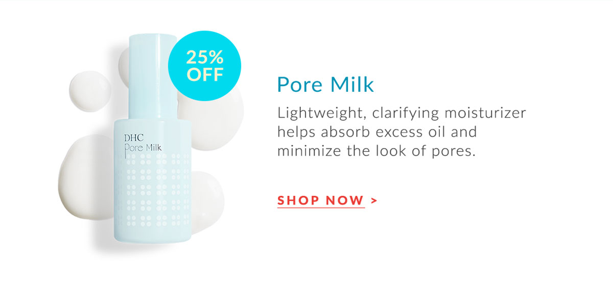 Pore Milk minimizes the look of pores