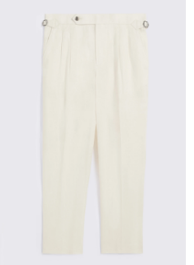 Off-White Linen Pleated Trousers