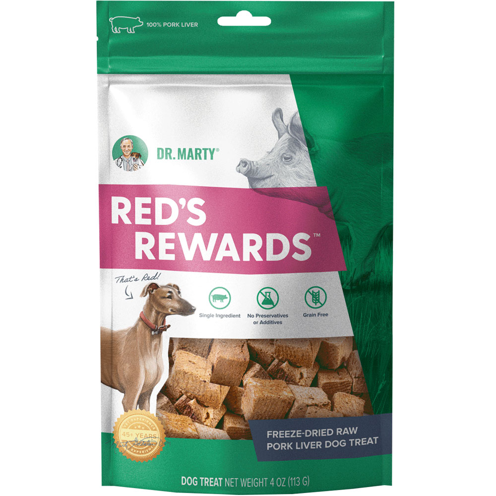 Image of Dr. Marty Reds Rewards Favorite Freeze Dried Pork Liver Dog Treats, 4-oz